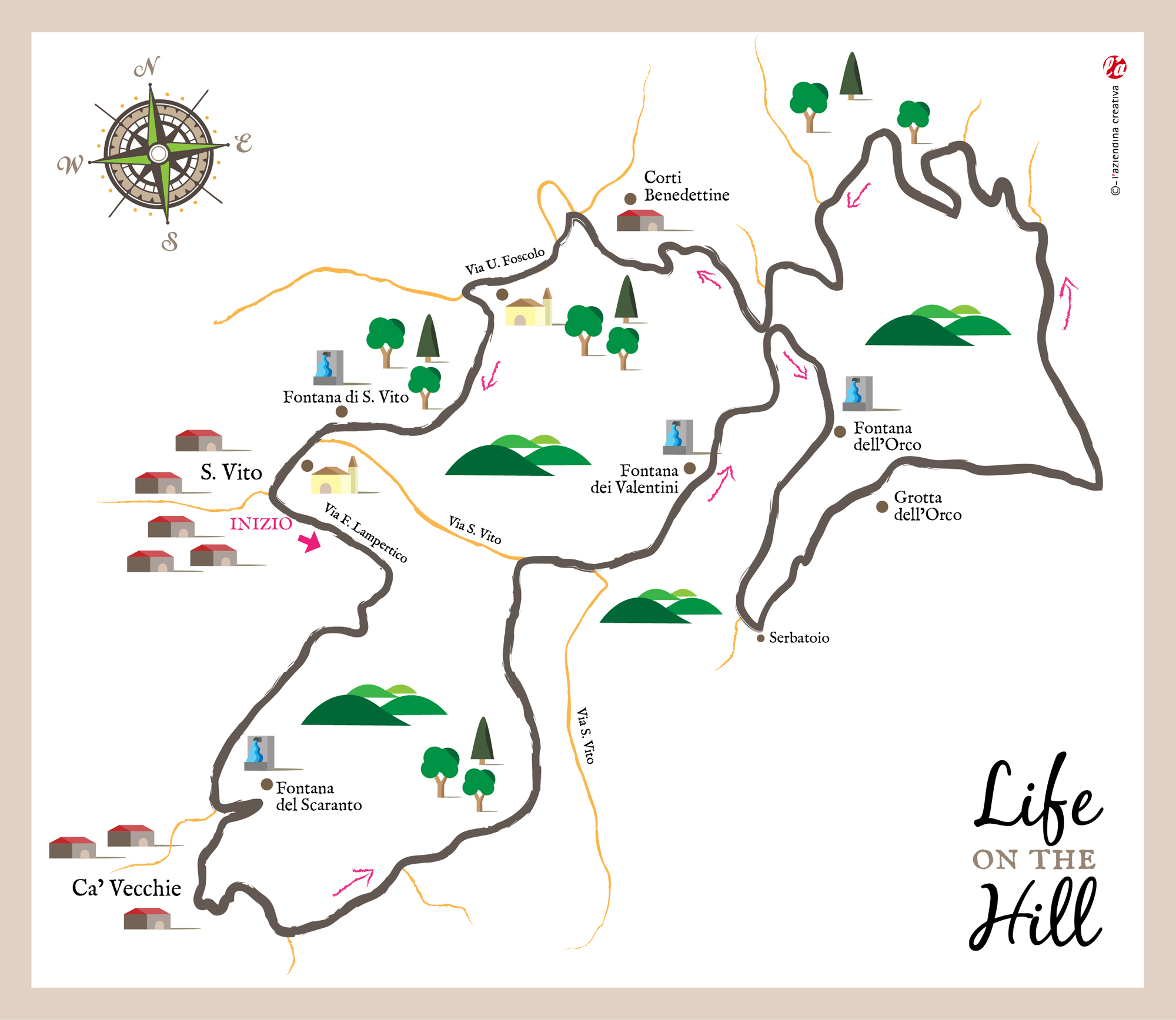 Mappa sentiero n 31 di San Vito e delle Fontane - Colli Berici